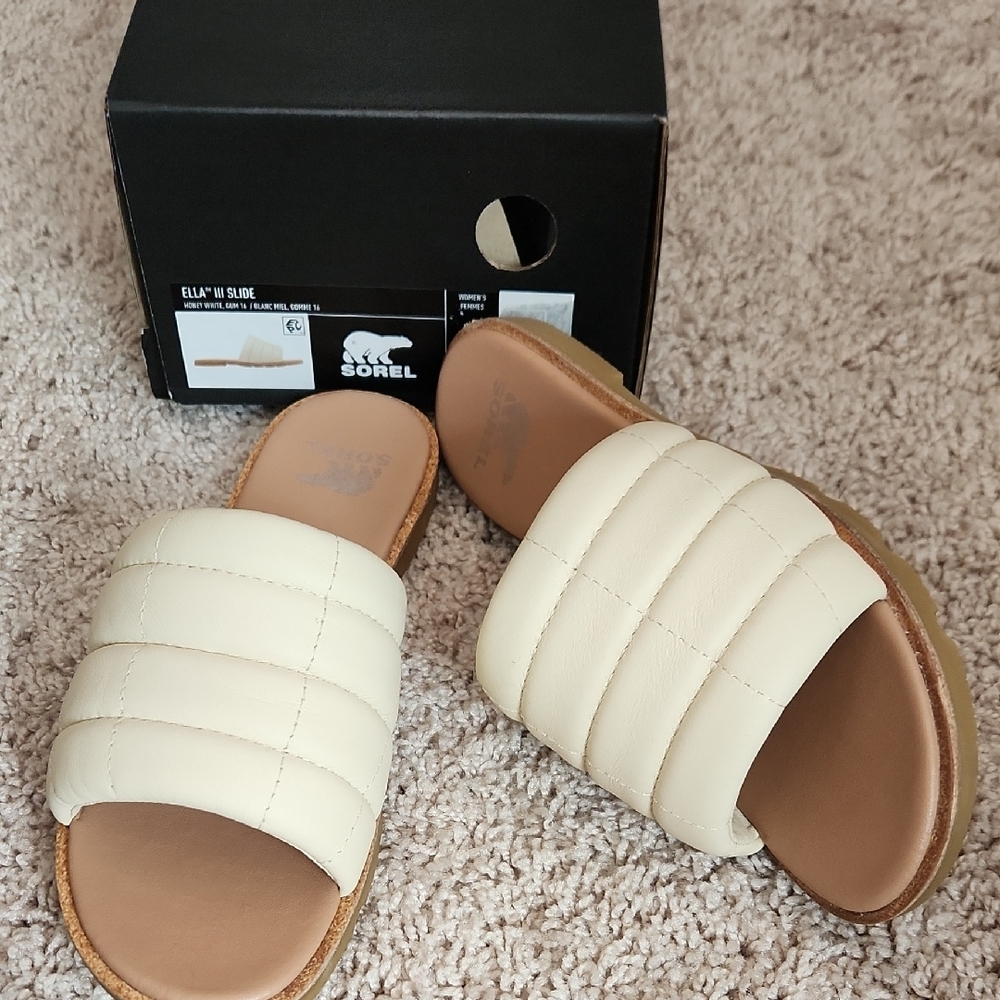Sorel Women's Cream Slide Sandals